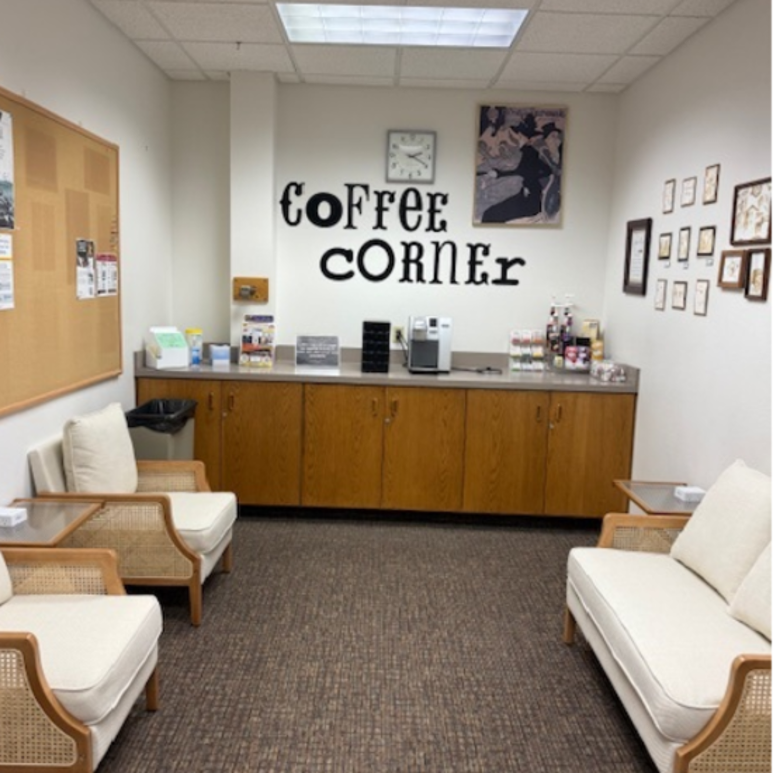library coffee corner area